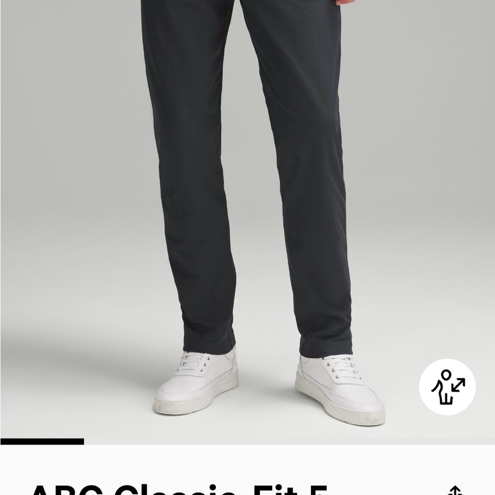 Lululemon ABC Classic Fit 5-Pocket Pant 37” Warpstreme color Obsidian size 36